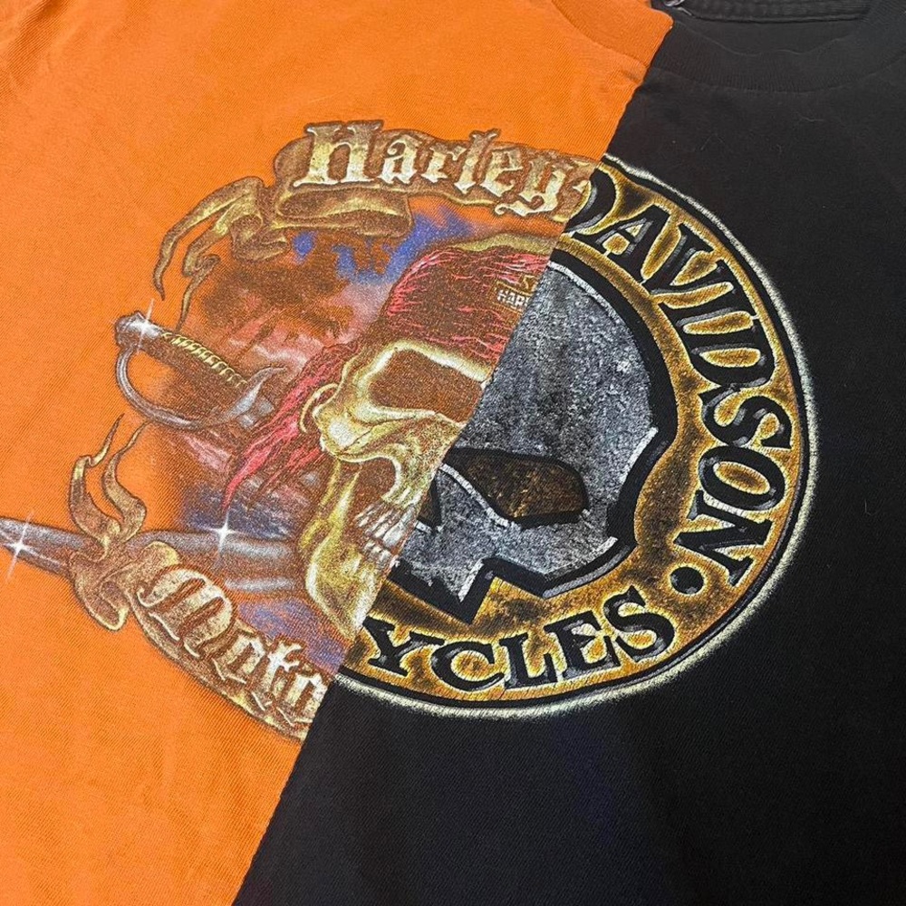 Harley-Davidson Reworked Slouchy Cropped Graphic Tee - Picture 5 of 8